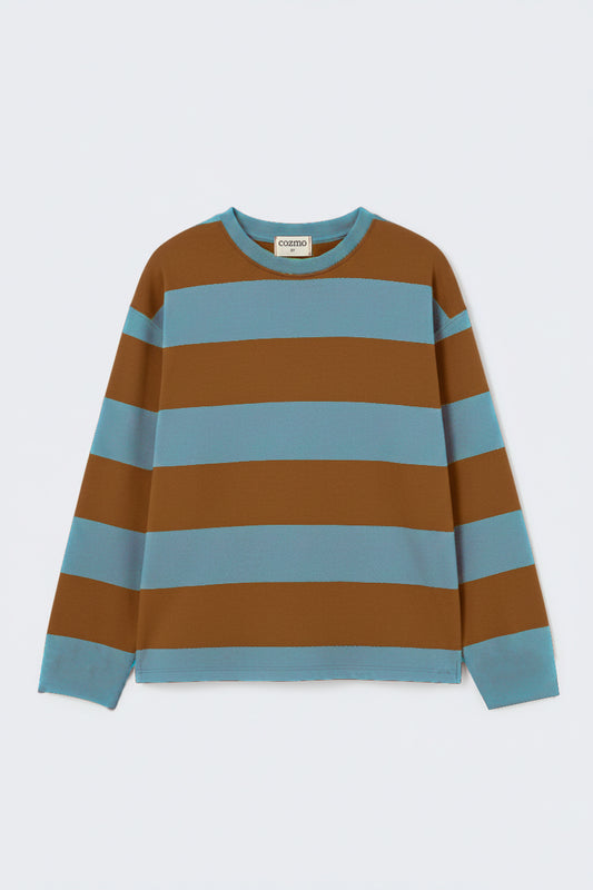 COZMO - TB - RUGBY STRIPED JERSEY T-SHIRT - SPICY ORANGE