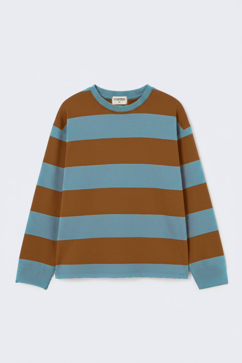COZMO - BB - RUGBY STRIPED JERSEY T-SHIRT - SPICY ORANGE