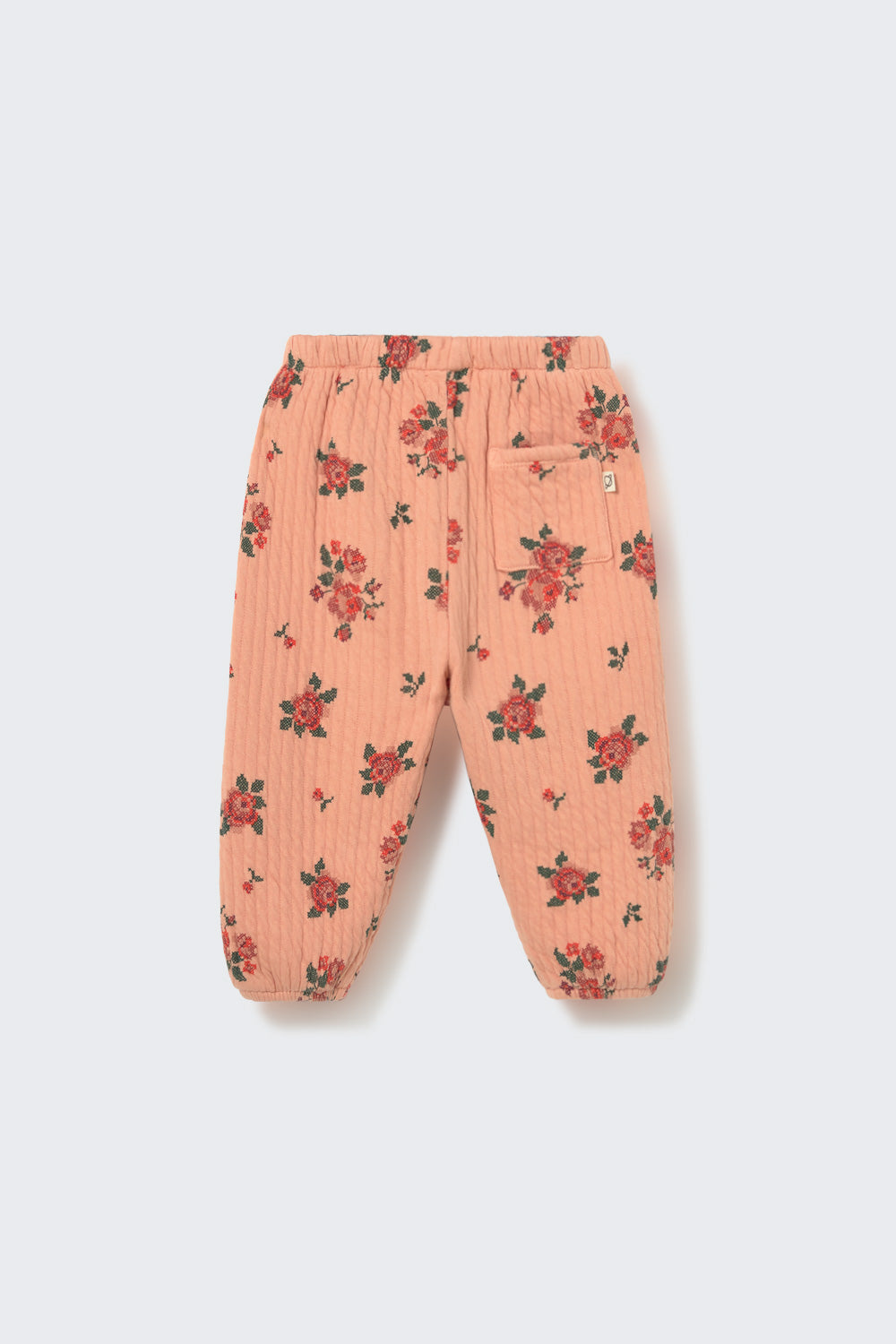 COZMO - BBY - QUILTED FLORAL PRINT PANTS - PETAL