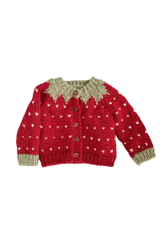 BLUEBERRY HILL - BBY - STRAWBERRY CARDIGAN - RED