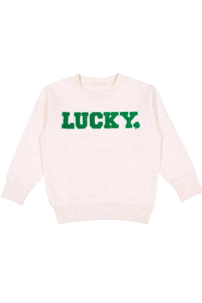 Lucky Varsity Patch St. Patrick's Day Sweatshirt
