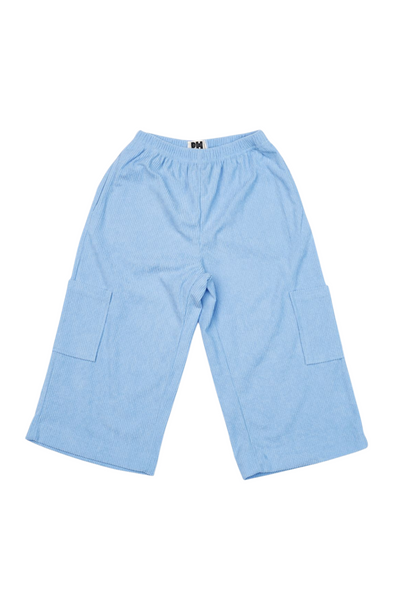 Petite Hailey - Blue Corduroy Wide Pants
