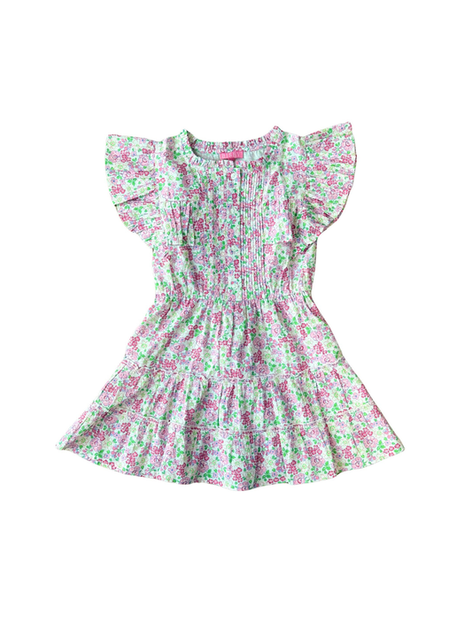 LITTLE ENGLISH - BG - RODEO DRESS  - PINK BLOOMSBURY BLOSSOMS