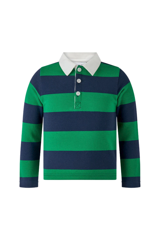 Rachel Riley - TB - Stripe Rugby Top - Green/Blue