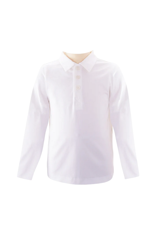 Rachel Riley - TB - Long Sleeve Polo - Ivory