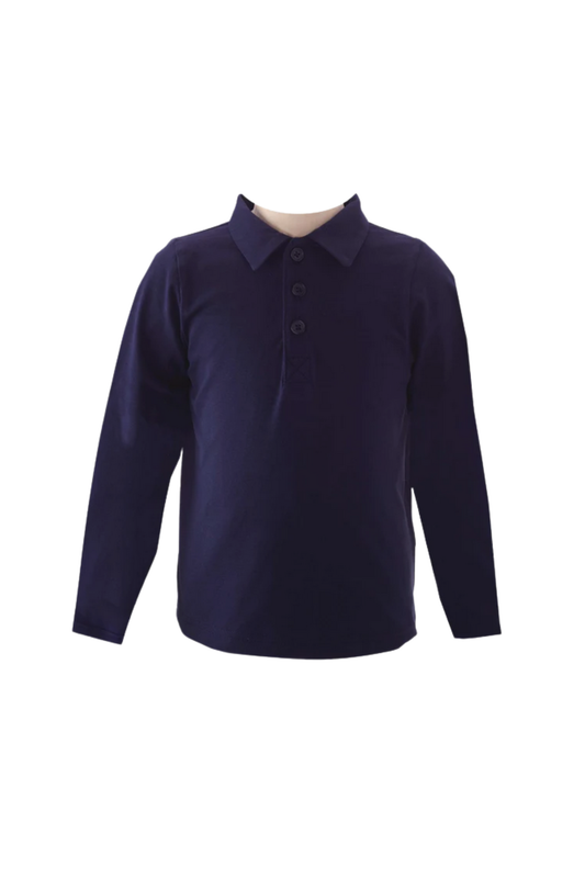 Rachel Riley - TB - Long Sleeve Polo - Navy