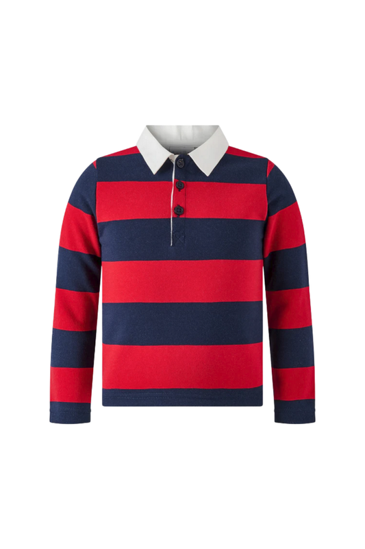 Rachel Riley - TB - Stripe Rugby Top - Red/Blue