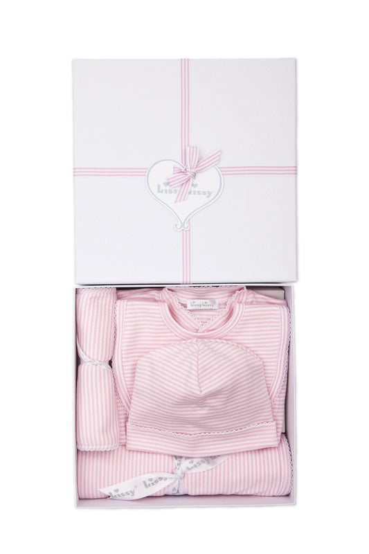 Kissy Kissy - Pink Simple Stripe 5PC Gift Set with Gift Box