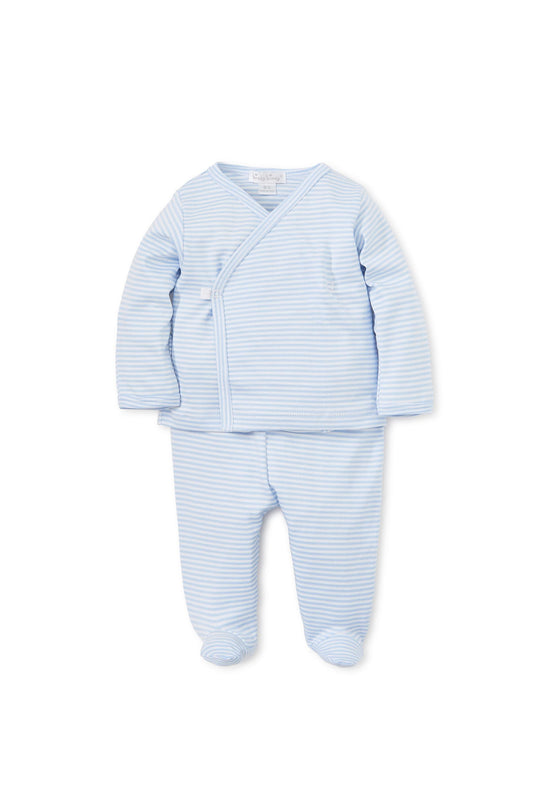 Kissy Kissy - Light Blue Cross Tee Footed Pant Set
