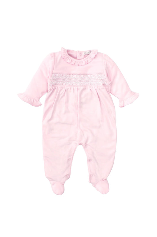 Kissy Kissy - Charmed Smocked Pink Footie