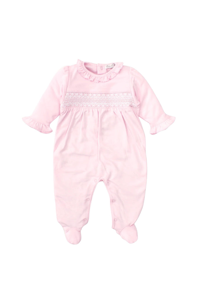 Kissy Kissy - Pink Charmed Smock Footie