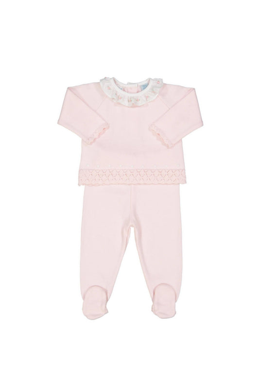 Feltman Brothers - Rose Ruffle Collar Diamond Knit Set