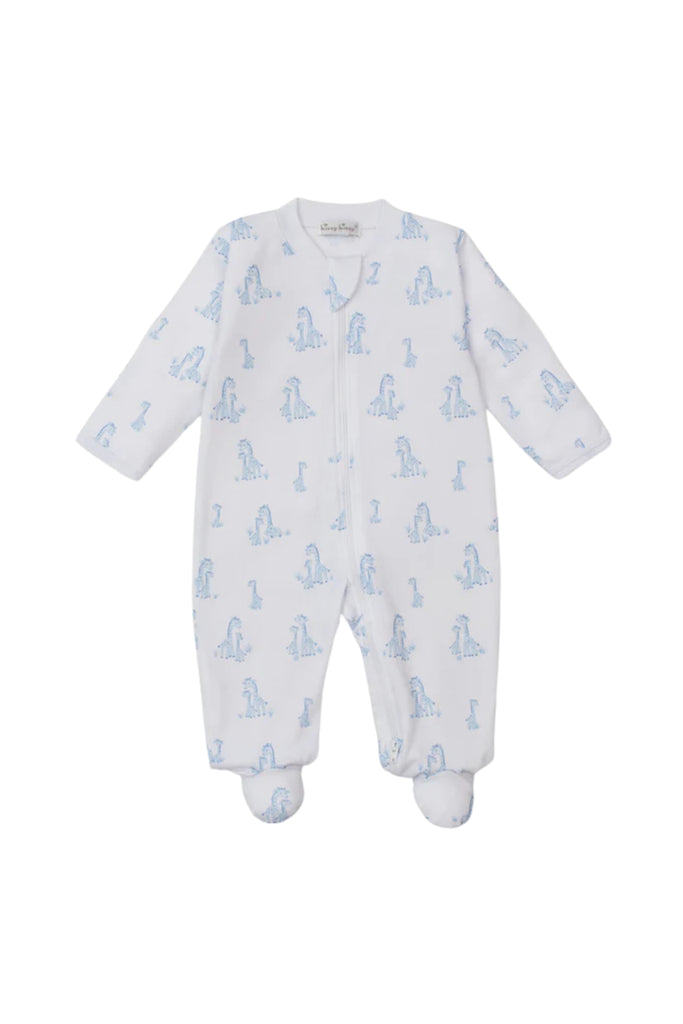 Kissy Kissy - Light Blue Giraffe Grace Footie