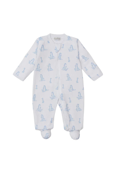 Kissy Kissy - Light Blue Giraffe Grace Footie