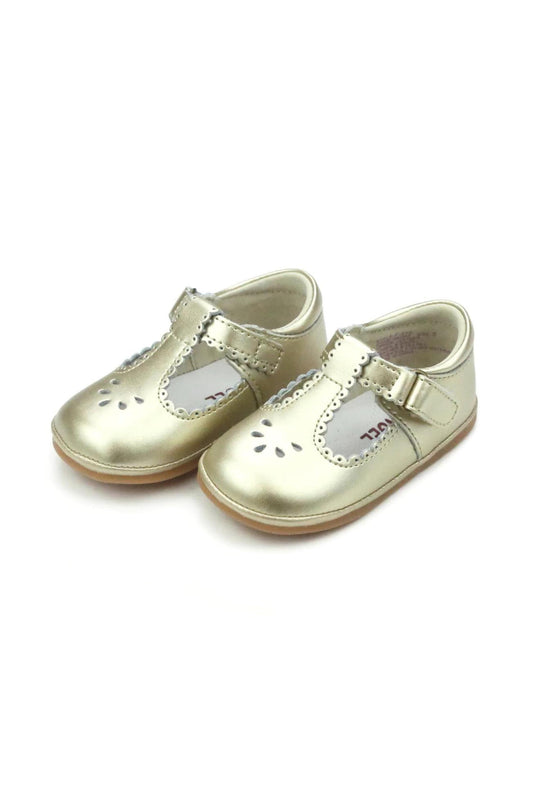 IM-LINK - SHOES - DOTTIE SCALLOPED PERFORATED MJ - GOLD