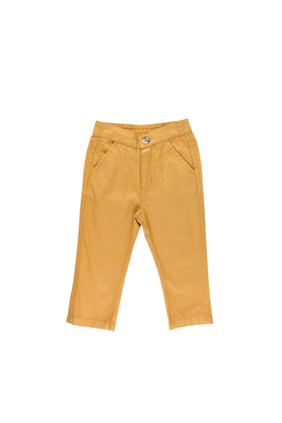 Yellow Straight Chino Pants