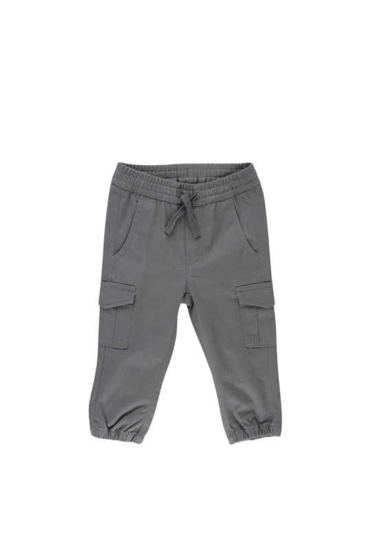 Smoke Gray Slim Cargo Joggers