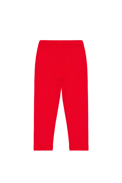 Skinny Ribbed Leggings - Red (Infant)