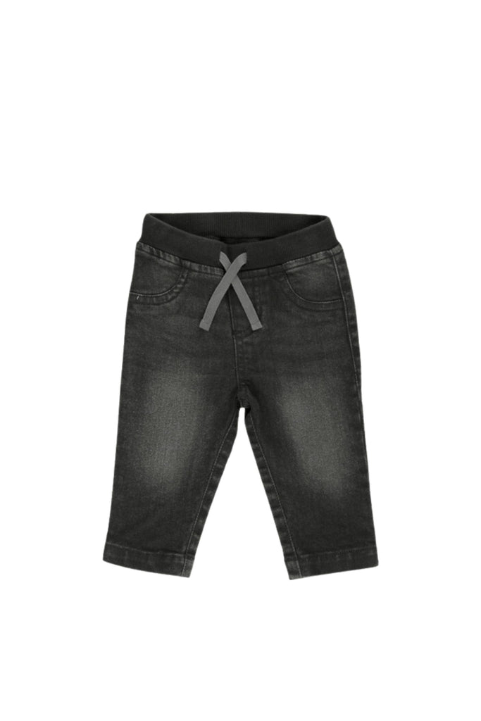 Black Wash Pull-On Jeans