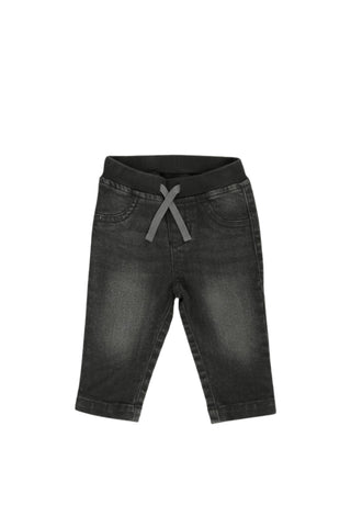 Black Wash Pull-On Jeans