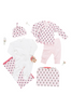 Pink Tiny Flower Layette Set in a Nesting Box