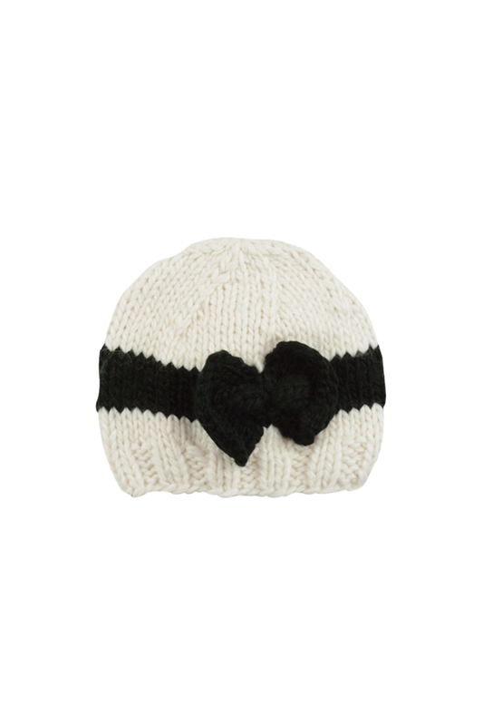 Blueberry Hill -ACC-Sabrina Bow Hat- Cream/Black