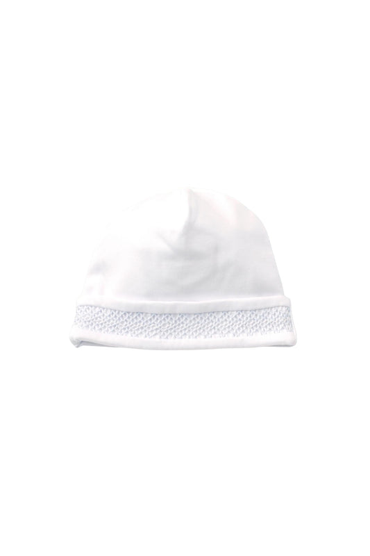 Kissy Kissy - Charmed Smocked White/Blue Hat