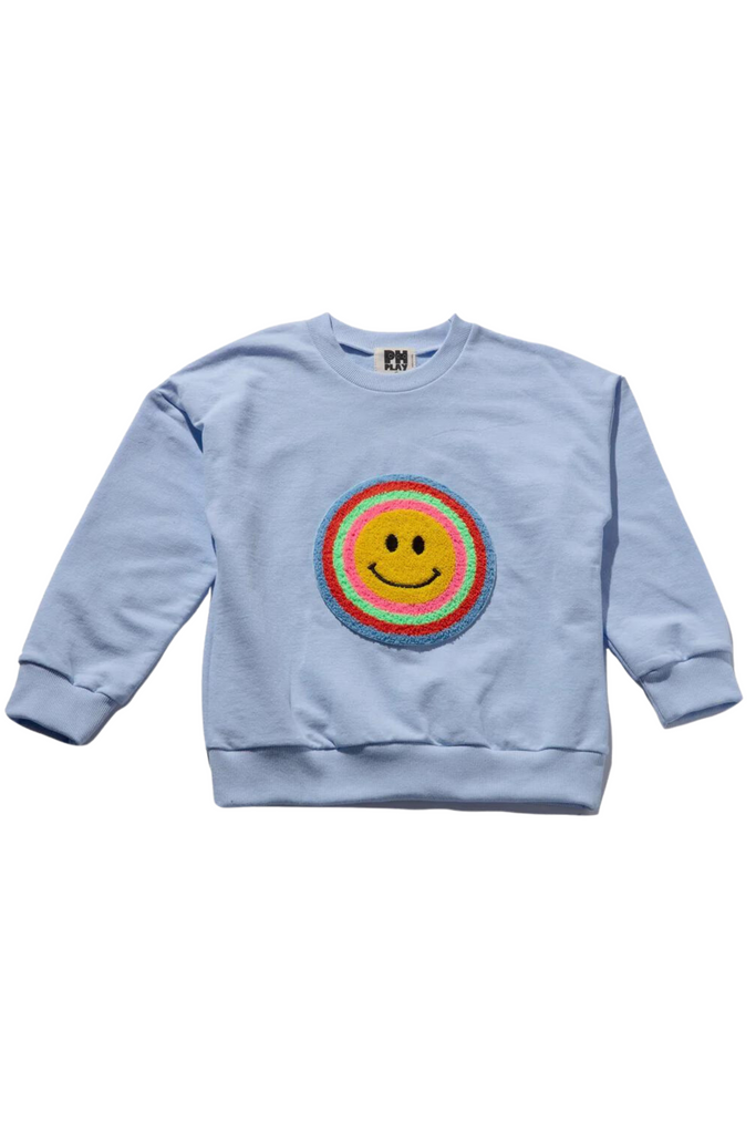Petite Hailey - Blue Multi Smile Sweatshirt (Infant)