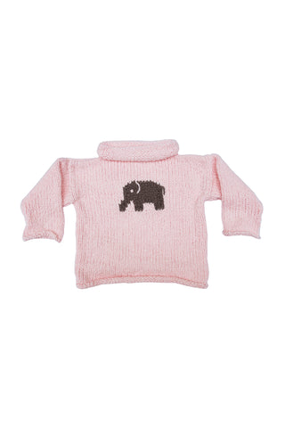Hearthside - Elephant Motif Sweater Pink