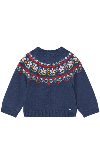 Navy Floral Sweater (Infant)