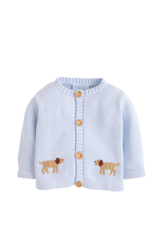 LITTLE ENGLISH - BBY - BOY LAB CROCHET CARDIGAN SWEATER