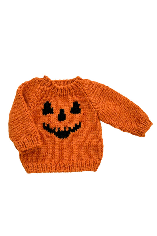 BLUEBERRY HILL - BBY - JACK-O-LANTERN SWEATER - ORANGE