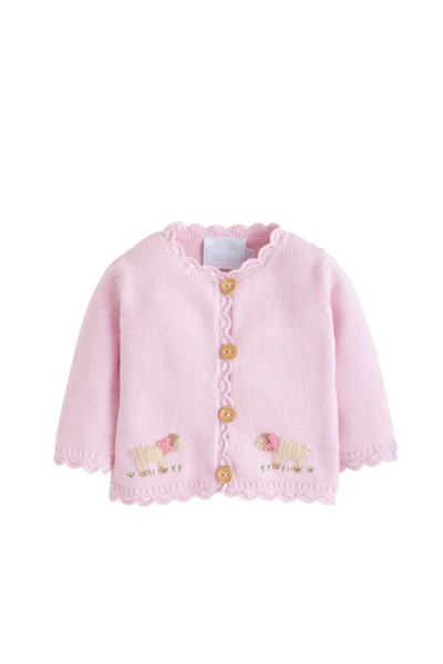 Pink Sheep Crochet Cardigan