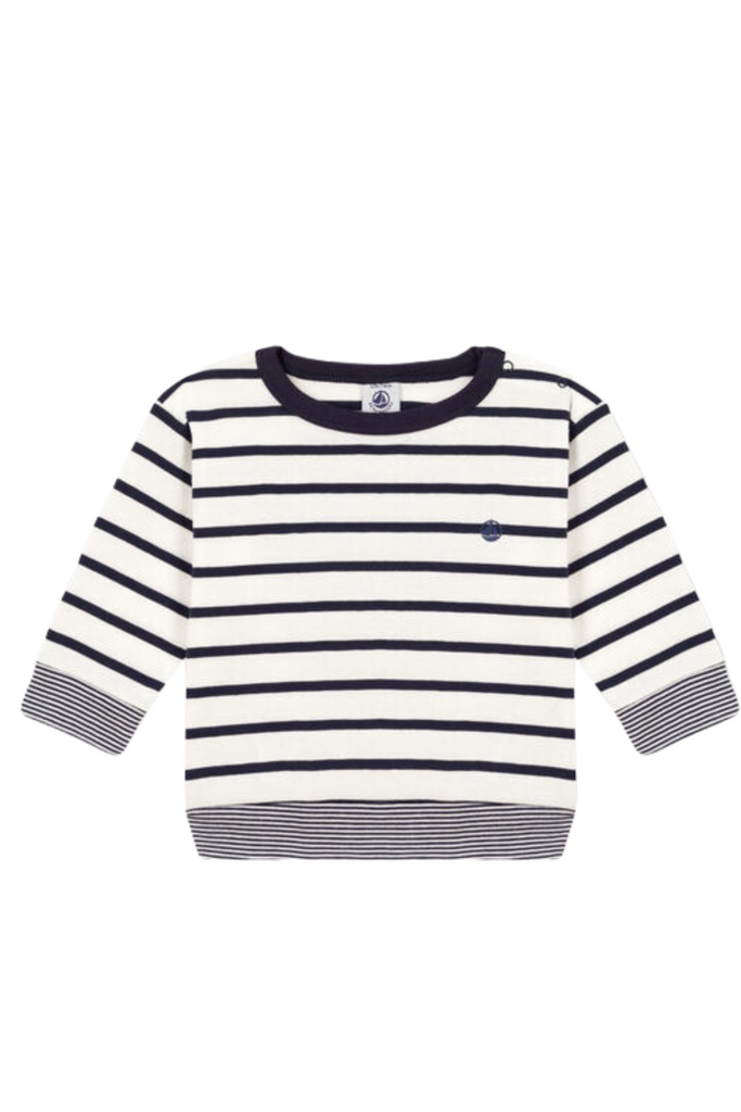 Navy Striped Baby Tee