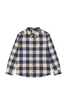 Petit Bateau - Navy/Cream Check Long Sleeve Shirt