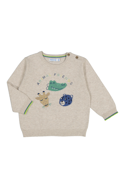 Cream "Animal Friends" Sweater