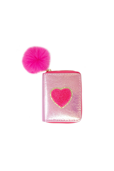 Dark Pink Shiny Heart Wallet