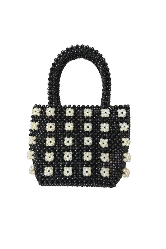 Bari Lynn - Beaded Pearl Bag