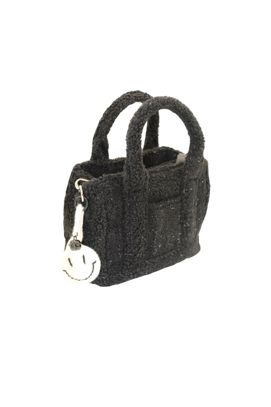 Bari Lynn - Crochet Smile Charm Sherpa Tote