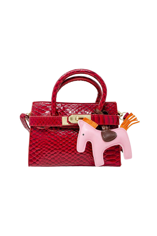 ZOMI GEMS - ACC - CROCODILE PONY HANDBAG - RED