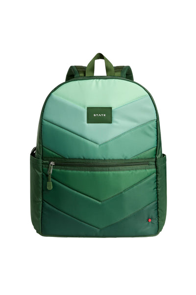 Kane Double Pocket Large Backpack Olive Chevron