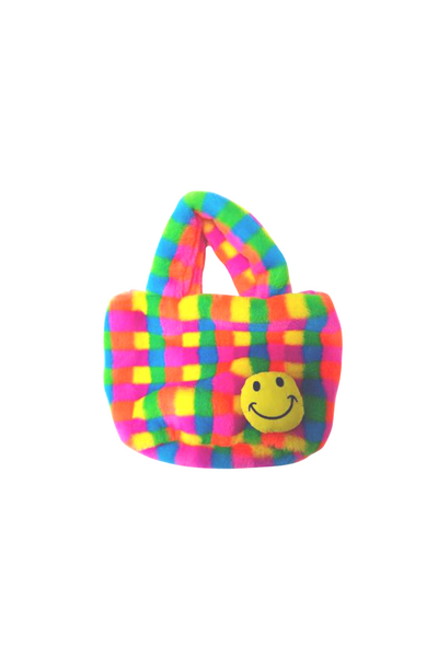 Rainbow Plush Smiley Bag
