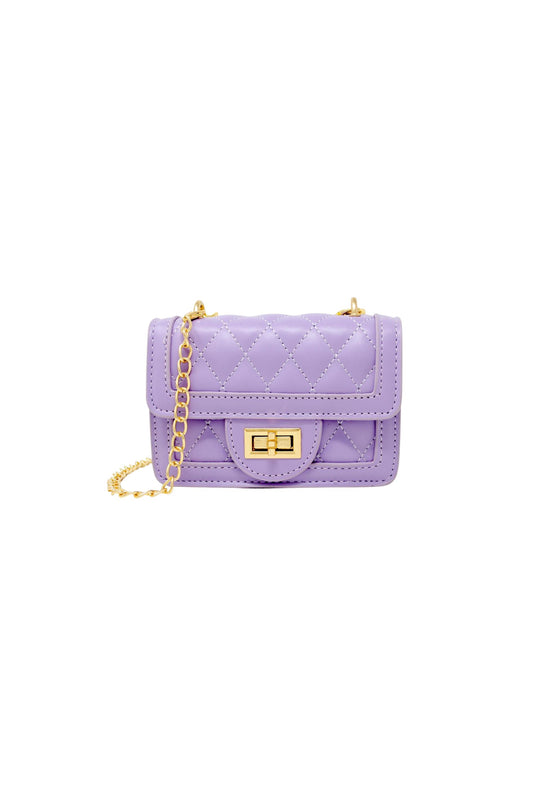 ZOMI GEMS - ACC - TINY CLASSIC QUILTED MINI PURSE - LAVENDER