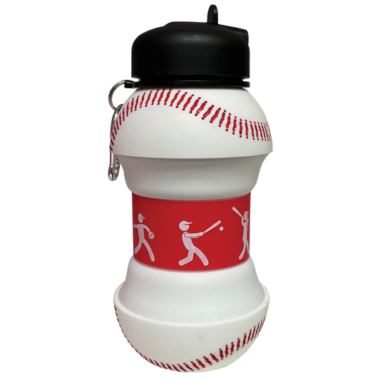 ISCREAM - ACC - BASEBALL SILICONE COLLAPSIBLE WATER BOTTLE