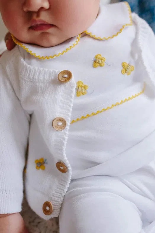 Little English - Bee Crochet Playsuit