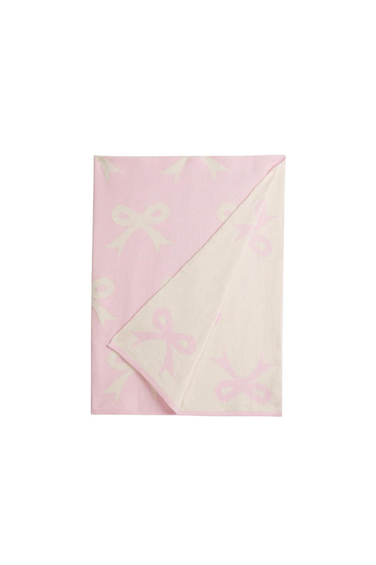 Little English - Pink Bow Nursery Blanket