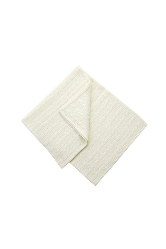 Rachel Riley - Ivory Cashmere Cable Knit Blanket
