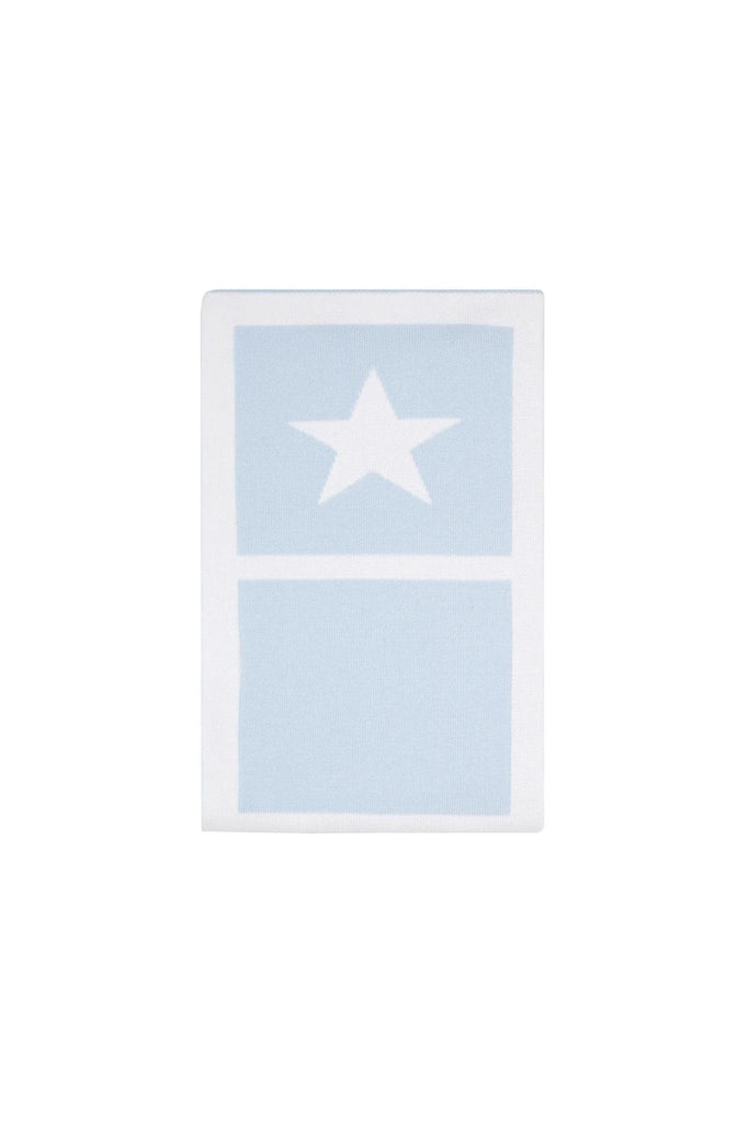 Nellapima - Light Blue Star Knit Blanket