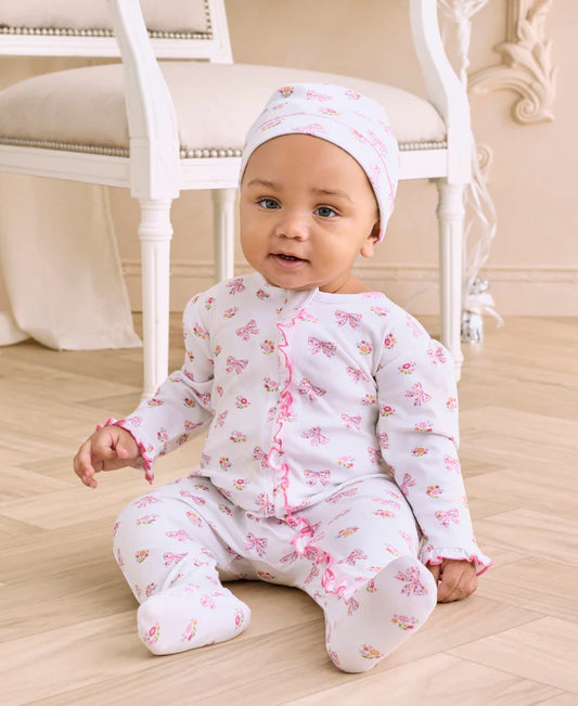 KISSY KISSY - BBY - BLOSSOMING BOWS FOOTIE W/ZIP - MULTI