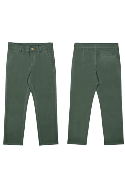 Dark Green Twill Trousers